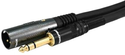 Monoprice Premier Series 16AWG - Cavo di connessione, da XLR maschio a 1/4 inch TRS maschio, con connettori placcati oro, 1,83 m