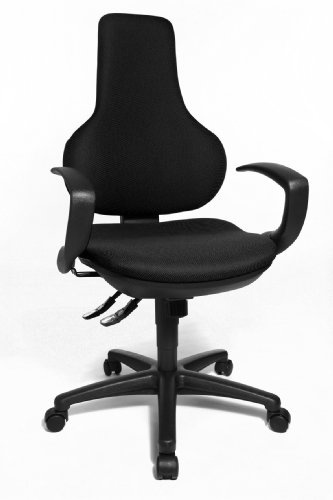 Topstar EPO20Q BC0 Bürostuhl Ergo Point SY inklusiv feste Armlehnen, Stoffbezug schwarz