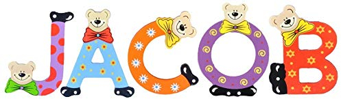 Playshoes Kinder Holz-Buchstaben Namen-Set Jacob - Sortiert