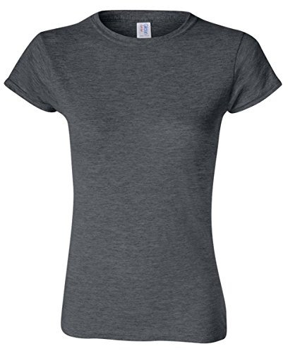 Gildan Ladies Soft Style Short Sleeve T-Shirt (L) (Dark Heather)