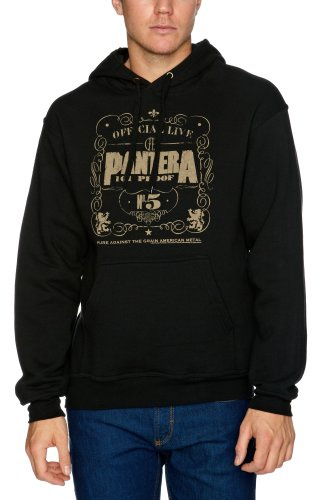 Pantera Men's 101 Proof Long Sleeve Hoodie, Black, Medium