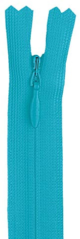YKK Nahtverdeckt Reißverschluss nicht teilbar 2 mm 60 cm 547, wasserblau