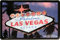 WOGEKA ART Retro Blechschild Welcome To Fabulous Las Vegas Nevada USA Amerika witziger Spruch als Geschenk-Idee zum Geburtstag Weihnachten zur Dekoration 20x30 cm Vintage-Design aus Metall 1051