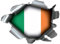 Speed Demons Pride Burst RIP Torn Tear Sticker Graphic SELF Adhesive for Any Surface Including LAPTOPS and Cars - Republic of Ireland Irish EIRE Flag