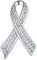 U7 Broche Ruban Femme Plaqué Or Blanc avec Pierres Pins Accessoire de Vêtement - Noeud Octobre Rose - Broches et Pins pour Femme