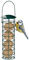 Relaxdays 9 x Meisenknödelhalter zum Aufhängen, Futterspender für Wildvögel, Futtersäule mit Dach, Eisen, 31 cm, dunkelgrün