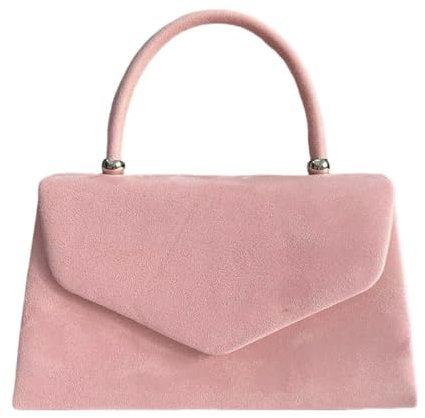 LeahWard Top Handle Clutch Bag Chain Cross Body Wedding Party Bags (Pastel Pink)