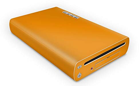 Skins4u Aufkleber Konsolen Skins für Nintendo Wii U inklusive Wii U Tablet Controller Aufkleber Wrapping Schutzfolie WiiU Set Solid-State-Orange