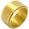 PAMTIER Herren Buddhist Groß Barmherzigkeit Mantra Edelstahl Spinner Gold Ring Größe 68 (21.6)