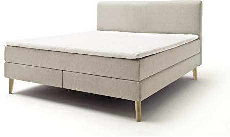Meise Möbel - Boxspringbett Greta - Beige, 160x200 cm, 7-ZonenTonnentaschenfederkern 350 H2-3