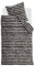 at home Bettwäsche-Garnitur Contrast Farbe Black White Größe 155x220+80x80cm Streifen Stripes Baumwolle