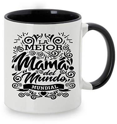 Los Eventos de la Tata. Taza para Regalar a tu madre o abuela el Día de la madre, cumpleaños. Negro