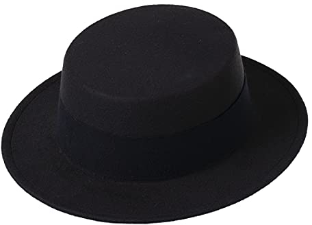 COSDREAMER Erwachsenenkostüm Spanischer Hut Schwarz Rot Matador Hut Sombrero (Schwarz 2)