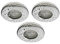 Trango 3er Set 6729IP65-038MOSD IP65 LED Einbaustrahler aus Edelstahl poliert inkl. 3x 5 W 3-Stufen dimmbar 3000K warmweiß Ultra Flach LED Modul, Bad Einbauleuchte, Dusche Deckenstrahler