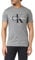 Calvin Klein Jeans Men Short-Sleeve T-Shirt Core Monologo Slim Fit, Grey (Mid Grey Heather), L