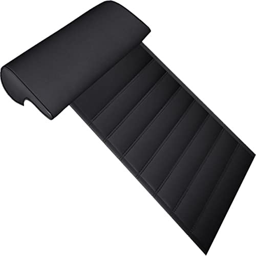 Autositz Modifikation BeinstüTze,Universal-Autositz BeinstüTze FüR VerläNgerung Des Autositzes Beinauflage FüR Beine,Kissen Aus Leder,Memory-Knee,black-stripe