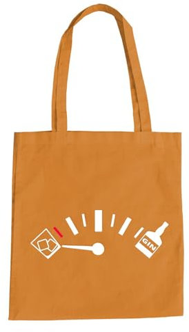Gin Tankanzeige Baumwolltasche - Tonic Schnapps Long Drink Cocktail Orange