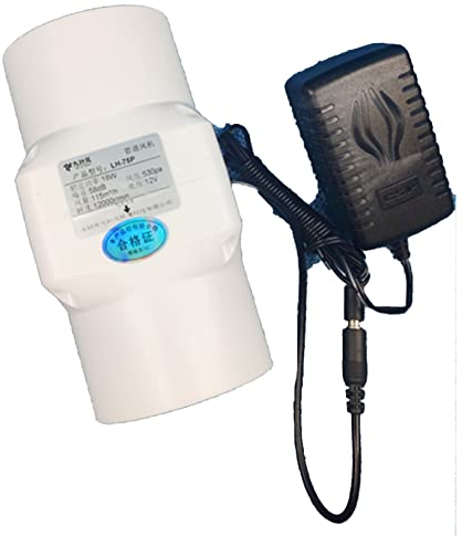 3 Inch Duct Fan Inline Extractor Fan Abs Plastic Ventilation Duct Blower 75mm 68 CFM Indoor Air Exhaust Booster for Pet Room Carbon Filter Vents Grow Tents Basements