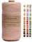 Likeecords Makramee Garn Geflochten 3mm x 100m,100% Natürliches Baumwollschnur Makramee-Schnur, Makramee-Seil, Bunte Bastelkordel aus Baumwolle für Taschen, Wandbehänge (fleischig rosa)