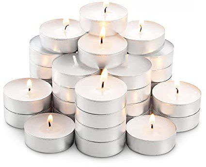 GREATOYAR Velas de Té, Candelita, Velas Pequeñas, Velas de Té Aromáticas, Velas con Aroma, Velas Romanticas, Candle de Pasión, Larga Duración, 4 Horas, Blanco, 10 Unidades