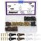Swpeet Set di 120 clip di fissaggio in vetro a 4 colori con viti abbinate, kit assortmnet, clip in vetro per vetrine, clip di fissaggio per porte e vetrine, clip per fissaggio offset