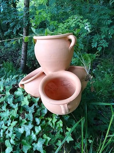 MACETERO jardinera XL cuádruple de barro 32x35 cms.