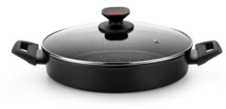 MONIX Titan Rock | Cacerola baja 32 cm, aluminio forjado, fondo full induction, antiadherente interior y exterior, apto para todos los tipos de cocina incluso inducción
