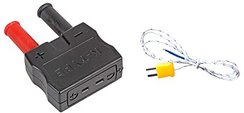 Tenma 72-14565 Thermoelement-Adapter, Typ K, ummantelt & Thermoelement -50. +250°C, Typ-K Anschluss, Thermocouple, Temperaturfühler, Messperle für Thermometer und Multimeter
