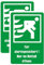INDIGOS UG - Schilder - 300x200 mm - Schild 2 Stück - Tür alarmgesichert Nur im Notfall öffnen - Aluverbundplatte - für Garage, Hotel, Parkplatz, Schule, Carport, Firma