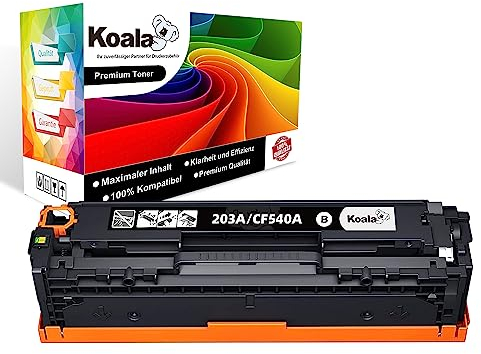 Koala Kompatibel Tonerkartusche als Ersatz HP 203A CF540A für Color Laserjet Pro MFP M281fdw M281fdn M280nw M281cdw M254dw M254nw M254dn - Schwarz