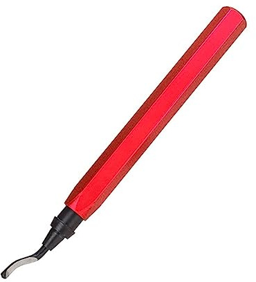 EdvenA Burr Handle Deburring Tool Metal Burr Deburrer Rotary Remover Deburring Head Cutter for Plastic Copper Deburring Tool (Color : Red, Size : A)