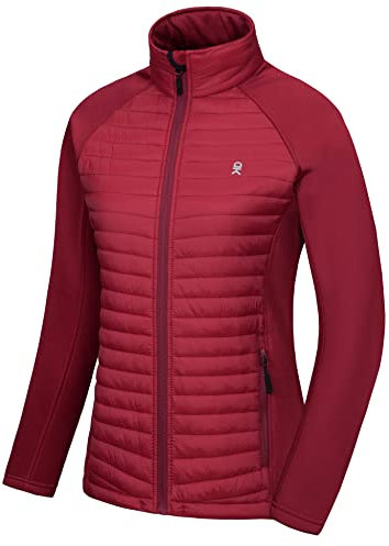 Little Donkey Andy Isolierte Wanderjacke Damen Atmungsaktiv Thermo Running Hybrid Red neues Upgrade S