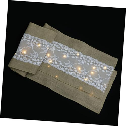 MAGICLULU 1pc Hochzeit Party Spitze Tisch Abdeckung Licht up Decor Tischdecke für Abendessen