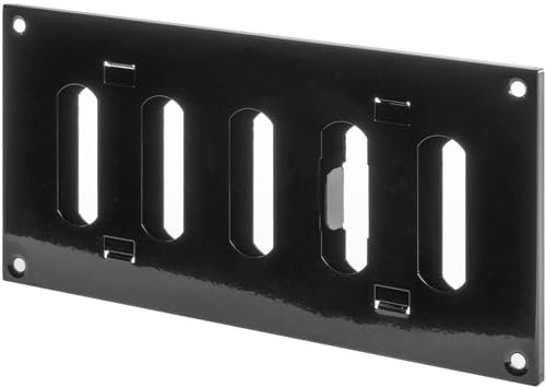 Grille d'aération murale réglable pour intérieur et extérieur – Chauffage, refroidissement, ventilation pour maison, garage, abri de jardin – 20,3 x 10,2 cm (dimensions extérieures) – Ouverture et