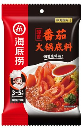 Haidilao Bottom Ingredient Hot Pot Ingredients Tomato Soup Bottom Seasoning Not Spicy Taste Malatangx:li> (200g, tomato)