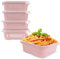 Mypicompany. Tapers per alimenti ermetici, 4 pezzi da 900 ml. Contenitori per alimenti adatti per microonde e lavastoviglie. Taper plastica colore rosa.