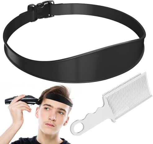 KERANEET 2 Stück Haarschneidekamm Haare Schneiden Friseur Kamm Haarschneidekamm Übergang Haarschneide Hilfe Haarschneider Schablone für Kamm Haare Schneiden