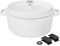 ROSSETTO cacerola redondas con tapa, blanco Ø28cm 6,6L cocotte cacerola holandesa con revestimiento antiadherente para hornear, estofar, asar, inducción y todo tipo de placas, apta para horno