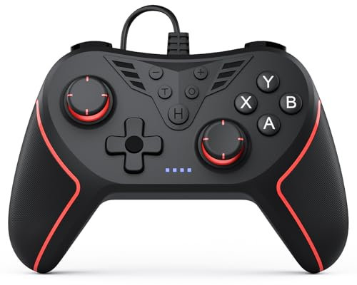 RivalPlay Mando PC, Mandos con Cable para PC(WIN 7, 8, 10, 11) con Function Mapeo, Turbo y Doble Vibración- Plug & Play