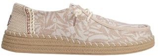 HEYDUDE - Wendy Espadrille Retro Palm, Damen Slip-On Schuhe, Pale Pink/White, 37