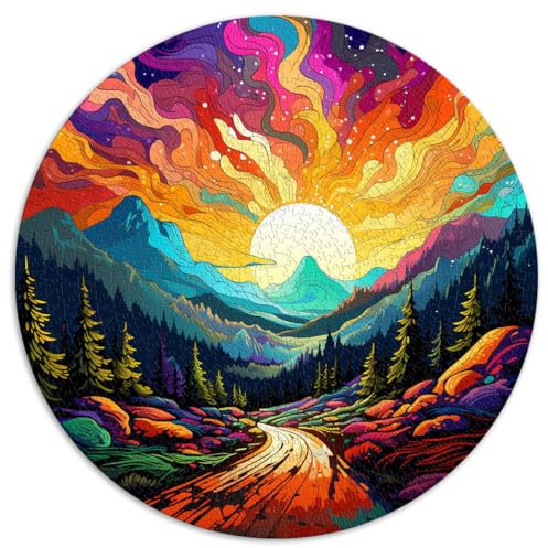 1000-teiliges Puzzle aus Pappe, rundes Puzzle „Harz“, für Erwachsene und Kinder ab 12 Jahren, Papppuzzle, Familienpuzzlespiel. Größe: 67,5 x 67,5 cm