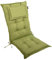 LILENO HOME Mar Cuscini per sedia da giardino, in set da 1, per sedia a sdraio con schienale alto, verde, comodi cuscini per sedie pieghevoli