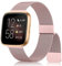 AK Armband für Fitbit Versa 2/Fitbit Versa/Fitbit Versa Lite Damen Herren, Verstellbares Ersatzarmband Magnetische Metall Armbänder Kompatibel mit Fitbit Versa 2/Fitbit Versa/Fitbit Versa Lite