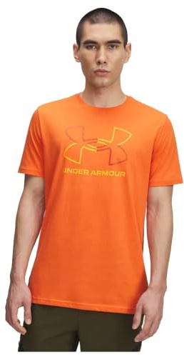 Under Armour Global Line Foundation Updated Short Sleeve, Super-Soft and Comfortable Men's T-Shirt, Fast-Drying Gym Tee for Training and Casual Wear,Orange Base/Surplus Orange/Squad Orange,XS