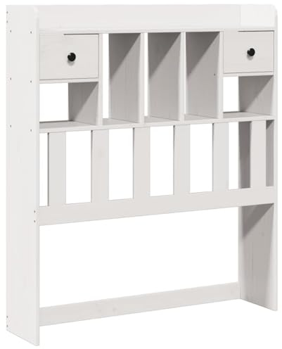 vidaXL Headboard with Storage White 75 cm Solid Wood Pine