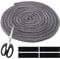 JTgugu Nastro sigillante ø 8 mm, per stufa, lunghezza 3 m, per camino, per camino, per camini, stufa, filo in fibra di vetro, guarnizione per forno con forbici e terminali, per camini, piani cottura e