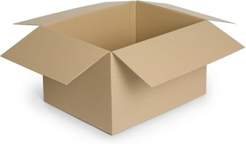 WePack 1 Stück Faltkarton 600x600x500 mm Außenmaß Versandkarton E-commerce Karton 2-Wellig Braun Kartonage Verpackung Postkarton Versandschachtel Paket Päckchen
