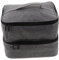 DRESSOOS Double Nail Polish Organizer Bag Portable Storage Case for Essential Oils Makeup and Accessories Travel-friendly Design for Home Office Go Use and Spacious Grey