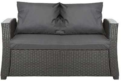 Setgarden® Bankauflage - Outdoor sitzkissen für Gartenbank für polyrattan- Polster Auflage Outdoor - Bankpolster Auflage für Hollywoodschaukel Rattan Sitzbank (Anthrazit, 100x60x50cm)