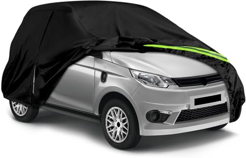 Vollgarage Autoabdeckung Ersatz für Aixam City/Coupe/MINAUTO/Crossover/Crossline 2007-2025, Auto Abdeckplane Autogarage Autoplane Ganzgarage, Atmungsaktive Vollgarage Wasserdicht Reflexionsstreifen